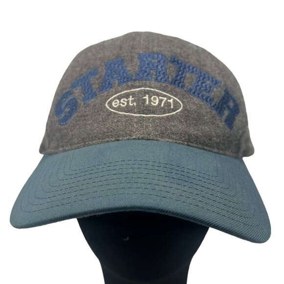 Starter Spell Out Logo Wool The Right Hat Leather Strapback Cap Vintage Retro - Picture 1 of 10